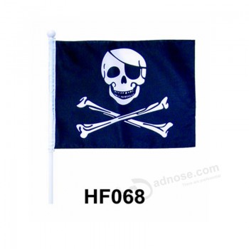 OEM printed hand flag with pole with high quality and any size