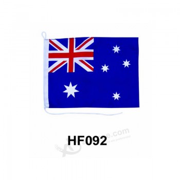 Al por mayor personalizado de alta calidad de poliéster mano bandera australia
