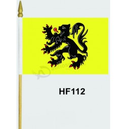 Wholesale customized China factory wholesale small size polyester hand flags with high quality and any size