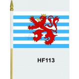 Großhandelsgewohnheit kundengebundene Druckhandflagge des kundenspezifischen hölzernen Griffs für Verkauf