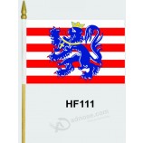 Großhandel kundenspezifische Holz halten benutzerdefinierte Hand wehende Flagge Banner