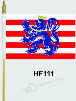Wholesale customized wooden hold custom hand waving flag banner with high quality and any size