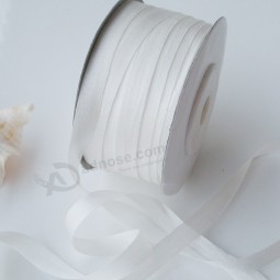 100mts/roll,100% Pure Silk Ribbon for Embroidery Handcrafts Art,Double Face Taffeta Natural Off Whit