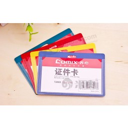 100 pcs transverse ID card case clip clamp business staff worker student employee ID card holder lab