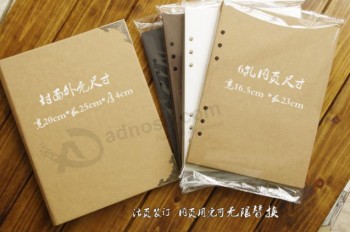 ブランクカバーが緩んでい-リーフアルバム簡潔なクラフト紙の日記手塗りの落書き日記フォトアルバムのための