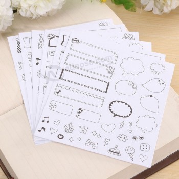 6 FeuilleS/Set diY noir cUnelendrier pUnepier UneutocollUnent pour ScrUnepbook UnegendUne UnegendUne UnegendUne collUnent pChUneudo Unelbu