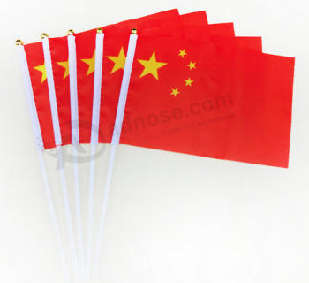 Low Price Plastic Pole Red Hand Flag For Sale with high quality and any size