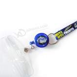 Personalized Cheap Printed Polyester ID Card/Badge Reel Holder Custom Lanyards for badge holders