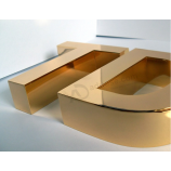 3D Mode feine Schweißspiegel Edelstahl Buchstaben