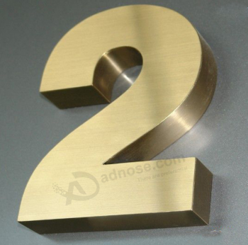 золотой цвет лазерная резка зеркало номер буквы изготовленный под заказ