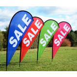Cheap Custom Polyester Teardrop Beach Flags with any size and high quality