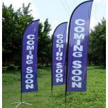 Doble lado impreso banderas personalizadas bandera de swooper para la venta