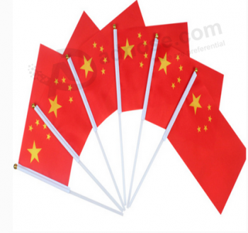 Aangepaste outdoor plastic paal hand vlaggen china