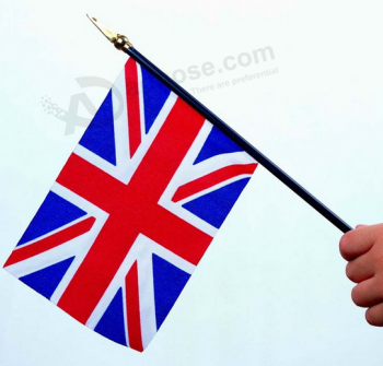 Vivid Polyester Cheap Custom Hand Flags Factory with high quality and any size