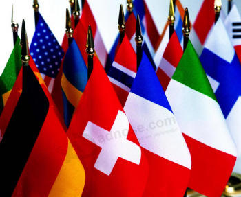 Hot Selling Hand Flags for National Country with Base with high quality and any size