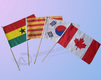 Custom Small Size Wooden Pole Hang Flag Factory with high quality and any size