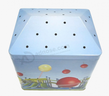 Custom printing house shape tin box