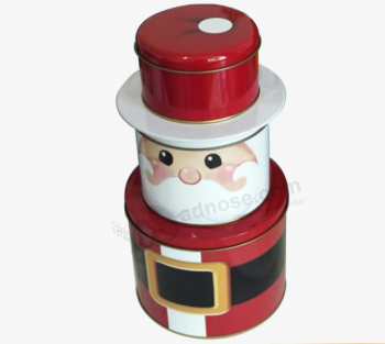 Рождественский человек форме конфеты оловянная коробка
