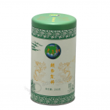 Cylinder round tea tin can