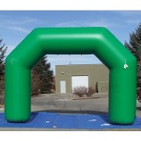 Pas cher vente impression personnalisée publicité vert gonflable finition ligne arch