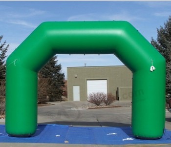 custom printing advertising green inflatable finish line arch