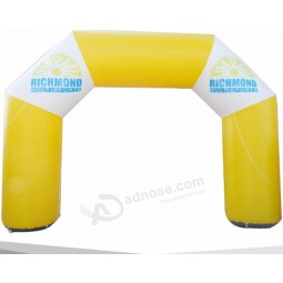 Arco de entrada inflable de publicidad de color amarillo para la venta