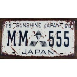 En gros oeM iMpreSsion en reLief étain vintage en ALuMiniuM. noMbre pLaques d'iMMatricuLation de voiture 3 M réfLéchiSsant