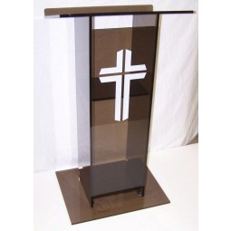 Smoked Church Acrylic Lucite Pulpit