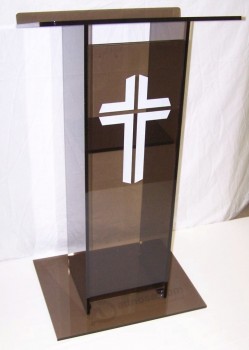 Smoked Church Acrylic Lucite Pulpit