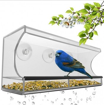 Fenêtre transparente grande Mangeoire à oiseaux en acryLique