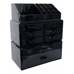 Schwarze AcryL Make-up kosMetische VeranstaLter Speicher SchubLaden DispLay Boxen FaLL