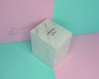 Weißer Luxus AcryL WiMpern Verpackung Box GroßhandeL 