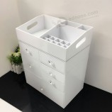 Wholesale White 6 Drawer Acrylic Makeup Organizer