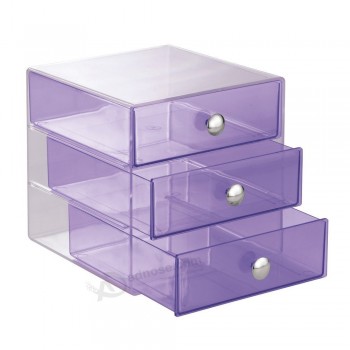 фиолетовые цветные акриловые макияжные ящики