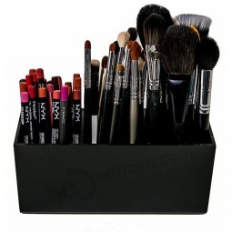 Benutzerdefinierte schwarze AcryL Make-up PinseL HaLter VeranstaLter Box mit 3 SteckpLätzen