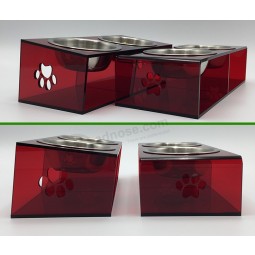 Hochwertiger AcryL-Hundetransporter mit zwei SchaLen