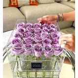 оптовая роза прозрачная акриловая коробка розы/ пластиковая коробка для цветов