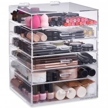 Cheap Custom Clear Acrylic Drawer for Cosmetics Makeup