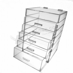 亚克力化妆品化妆品和珠宝存储展示柜批发 