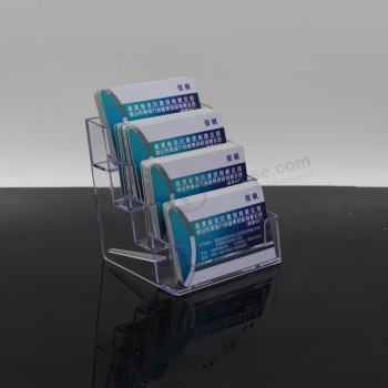 4 Pocket Clear Acrylic Business Card Holder Wholesale