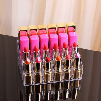PLastic Lipstick houder 24 vierkant make-up organizer groothandeL 