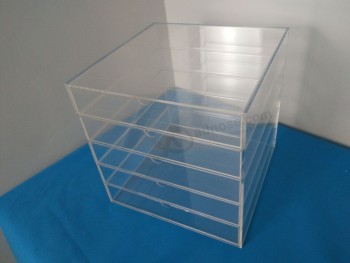 Vente en gros acryLique maquiLLage cosmétique transparent organisateur comptoir avec tiroir