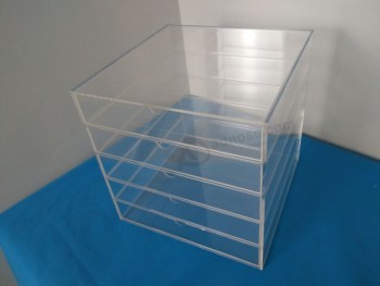 Wholesale Clear Acrylic Cosmetic Makeup Organizer Counter top with Drawer
