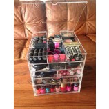 En gros acryLique grand beauté cube 5 tiroirs de niveau organisateur cosmétique acryLique