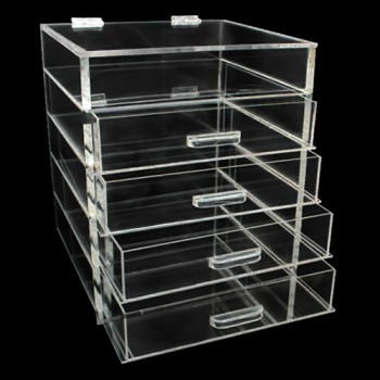 5 Tier Acrylic Makeup Organizer with Divider in Each Drawer Wholesale 
