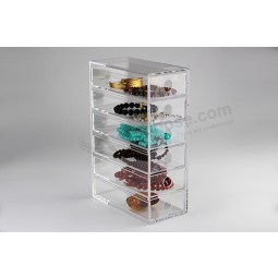 6 Drawer Acrylic Jewelry Display Box Cheap Wholesale