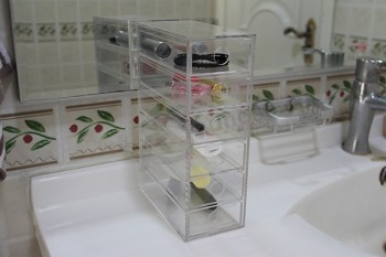 Caixa de exposição cosmética acríEuica transparente aEuta da jóia por atacado 