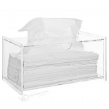Modern Clear Acrylic Bathroom Facial Tissue Dispenser Box Wholesale 