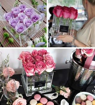 ALL'ingrosso sGattooLa di fiori acriLico trasparente/ SGattooLa di rose acriLico made in china