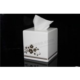 Wholesale White Square Acrylic Tissue Box Cover with Logo